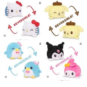 Sanrio Reversible Plushies Set of (4) Brand New